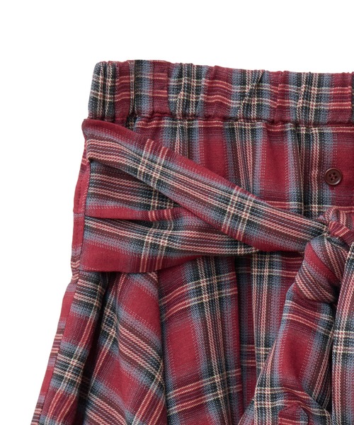 Candy Stripper（キャンディストリッパー）の「CHECK SHIRT WRAP スカート（スカート・レディース・ネイビー/ボルドー/ブラック・FREE）」の8枚目の写真