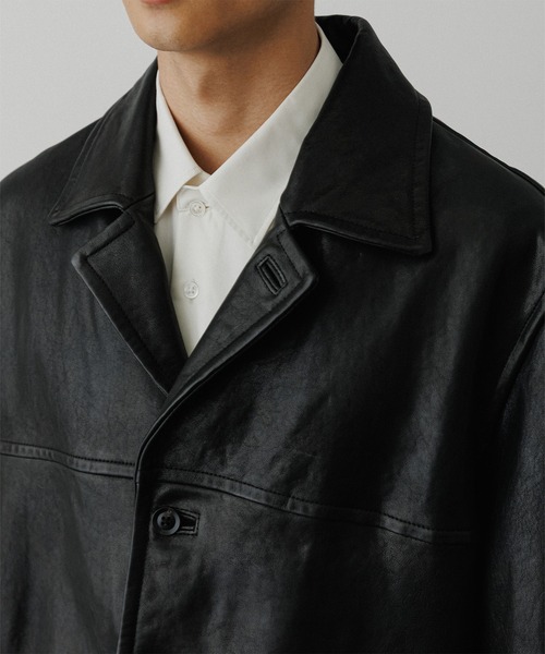 ウォッシュド ラムレザー カーコート（カバーオール）｜ADAM ET ROPE