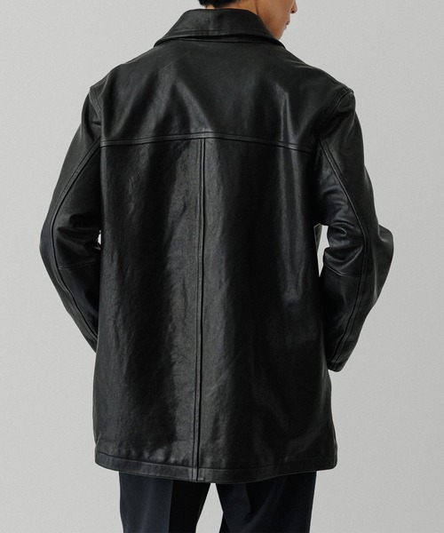 ウォッシュド ラムレザー カーコート（カバーオール）｜ADAM ET ROPE