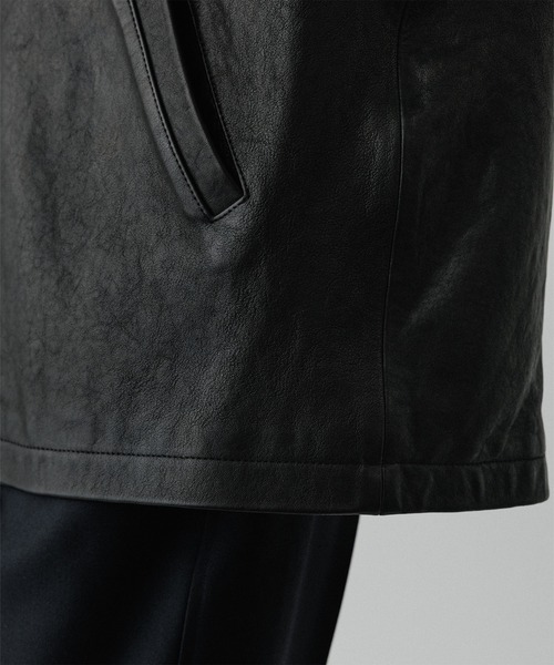 セール】ウォッシュド ラムレザー カーコート（カバーオール）｜ADAM