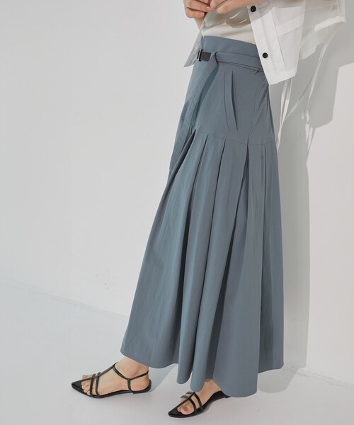 セール】エアリータックフレアスカート｜細見え/ウォッシャブル/防シワ