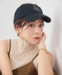 somyon | 【 somyon / ソミョン 】 重ねロゴ 刺繍 デザイン カラーローキャップ #(キャップ)