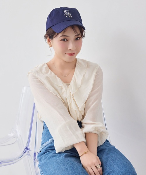 ＊専用　somyon ソミョン　重ねロゴ　刺繍　デザイン　ローキャップ　２点 somyon / ソミョン 】 重ねロゴ 刺繍 デザイン カラーロー