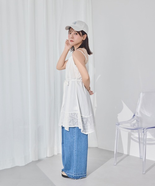 somyon（ソミョン）の「【 somyon / ソミョン 】 重ねロゴ 刺繍 デザイン カラーローキャップ #（キャップ・レディース・ホワイト/ブラック/ネイビー/ベージュ/モカ・FREE）」の11枚目の写真