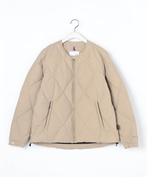 YDOT（ワイドット）の「【YDOT】グランドパーク別注ノーカラーブルゾン（ダウンジャケット/コート・レディース・ベージュ/ブラック・FREE）」の2枚目の写真