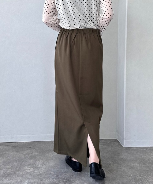 NOGLE(ノグル)の「【NOGLE/ノグル】ナロースリットロングスカート(スカート・レディース・アイボリー/ブラック/ブラウン・S/M)」の17枚目の写真