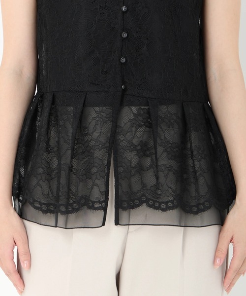 STRAWBERRY-FIELDS(ストロベリーフィールズ)の「アシュリーレース_レースジレ(その他トップス・レディース・ブラック・2)」の3枚目の写真