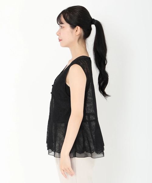 STRAWBERRY-FIELDS(ストロベリーフィールズ)の「アシュリーレース_レースジレ(その他トップス・レディース・ブラック・2)」の8枚目の写真