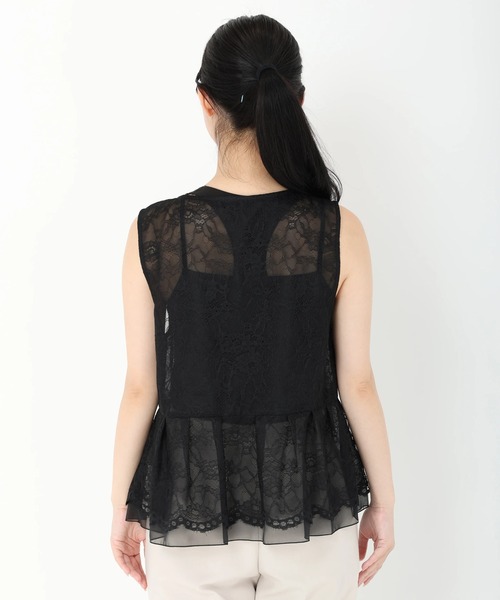 STRAWBERRY-FIELDS(ストロベリーフィールズ)の「アシュリーレース_レースジレ(その他トップス・レディース・ブラック・2)」の7枚目の写真