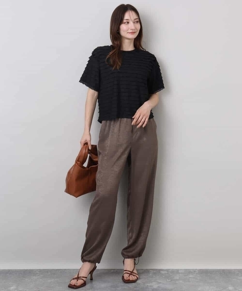 MK MICHEL KLEIN（エムケーミッシェルクラン）の「ミニフリルディティールカットソー/洗える（Tシャツ/カットソー・レディース・ホワイト/ブラック・38）」の21枚目の写真