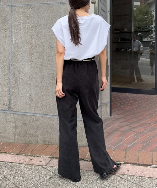 CIAOPANIC TYPY(チャオパニックティピー)の「【スタイルアップ】紐ベルト付きベロアフレアパンツ(スラックス・レディース・ブラック/ブラウン/アイボリー・SMALL/MEDIUM)」の12枚目の写真