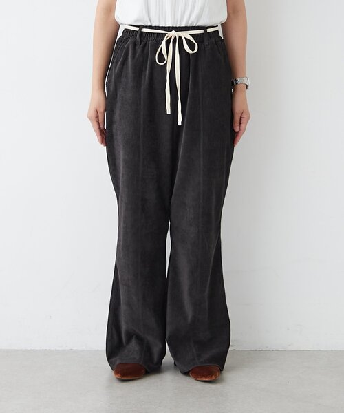 CIAOPANIC TYPY(チャオパニックティピー)の「【スタイルアップ】紐ベルト付きベロアフレアパンツ(スラックス・レディース・ブラック/ブラウン/アイボリー・SMALL/MEDIUM)」の15枚目の写真