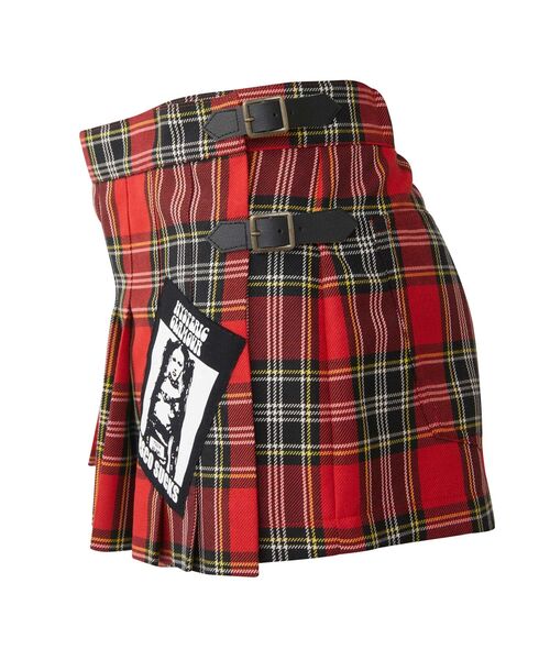 HYSTERIC GLAMOUR(ヒステリックグラマー)の「DISCO SUCKS プリーツショートパンツ(その他パンツ・レディース・グレー系その他/レッド系その他・SMALL/MEDIUM)」の4枚目の写真