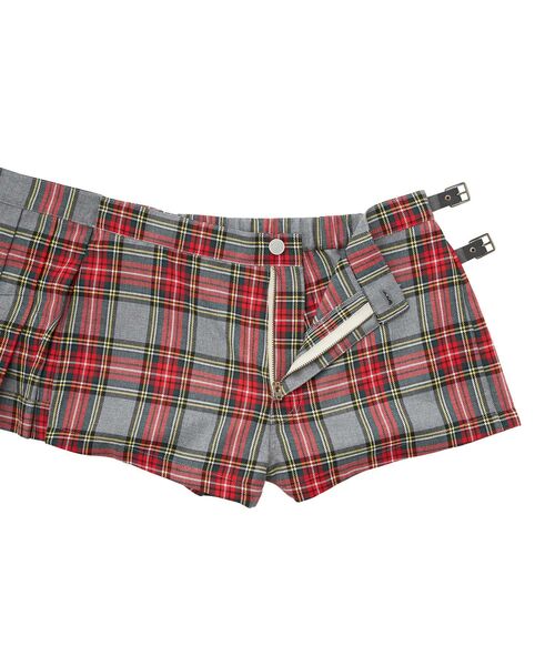 HYSTERIC GLAMOUR(ヒステリックグラマー)の「DISCO SUCKS プリーツショートパンツ(その他パンツ・レディース・グレー系その他/レッド系その他・SMALL/MEDIUM)」の10枚目の写真