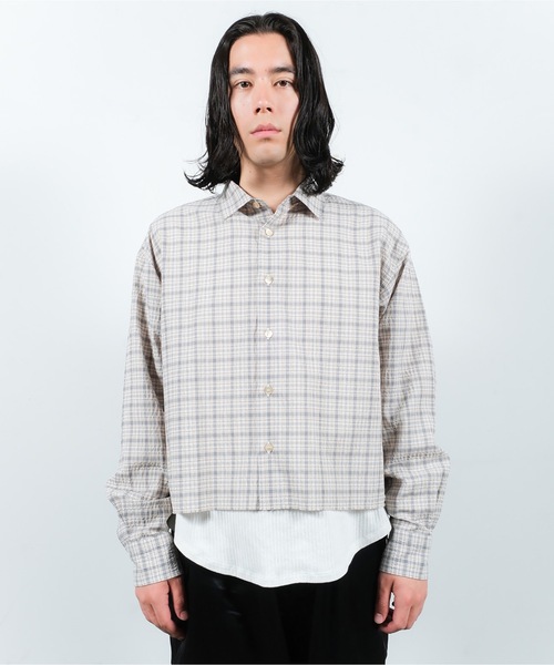 JIEDA(ジエダ)の「SEERSUCKER SHORT SHIRT(シャツ/ブラウス・メンズ・チェック・1/2)」の1枚目の写真
