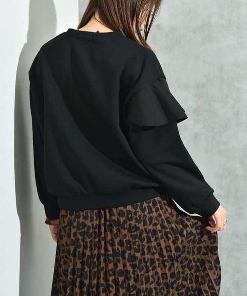 INTERPLANET（インタープラネット）の「スポンジリバーアシメフリルプルオーバー（Tシャツ/カットソー・レディース・ネイビー/ブラック/グレー・FREE）」の8枚目の写真