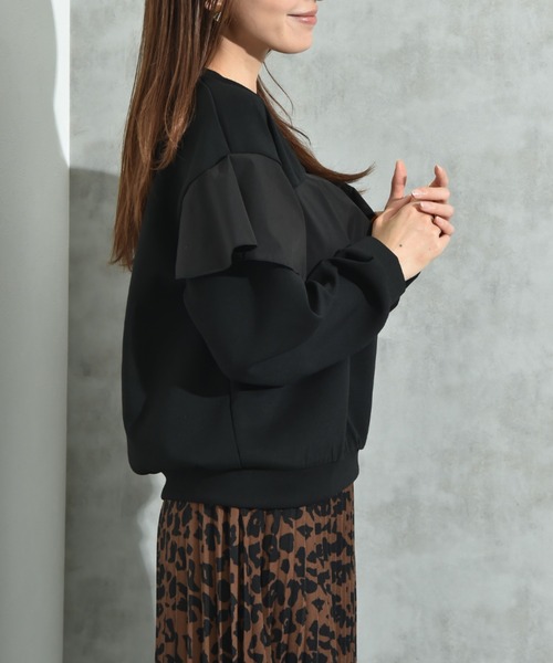 INTERPLANET（インタープラネット）の「スポンジリバーアシメフリルプルオーバー（Tシャツ/カットソー・レディース・ネイビー/ブラック/グレー・FREE）」の9枚目の写真