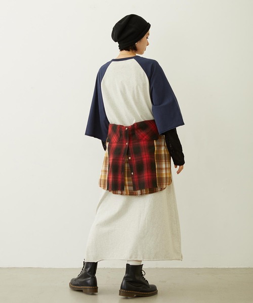 MILKFED.(ミルクフェド)の「WASHED PANEL SHIRT(シャツ/ブラウス・レディース・レッド/イエロー/オレンジ・ONE SIZE)」の9枚目の写真