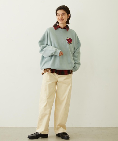 MILKFED.(ミルクフェド)の「WASHED PANEL SHIRT(シャツ/ブラウス・レディース・レッド/イエロー/オレンジ・ONE SIZE)」の10枚目の写真