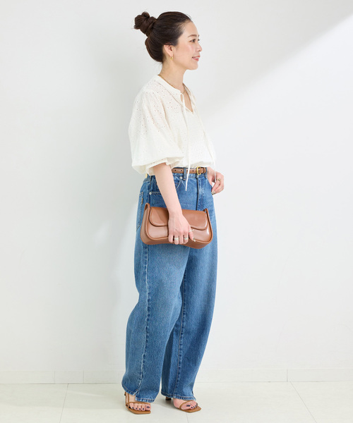 B.C STOCK(ベーセーストック)の「手洗い可 / シフリーブラウス(シャツ/ブラウス・レディース・ブラック/アイボリー・FREE)」の12枚目の写真