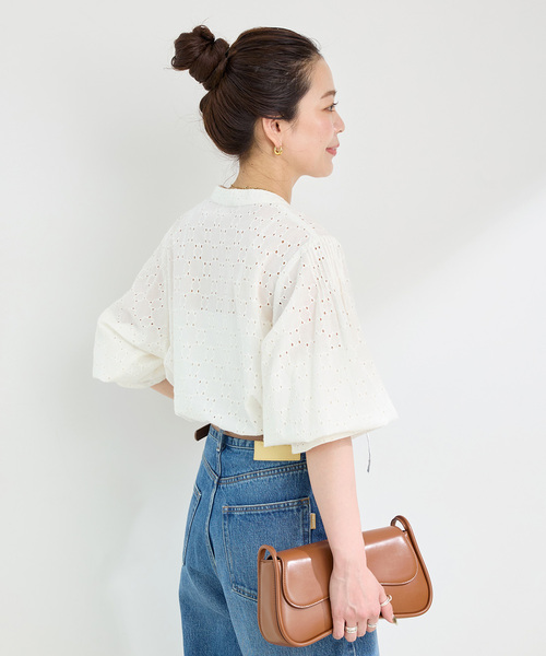 B.C STOCK(ベーセーストック)の「手洗い可 / シフリーブラウス(シャツ/ブラウス・レディース・ブラック/アイボリー・FREE)」の17枚目の写真