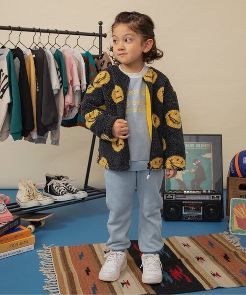 新品正規品【PG/size5】ジャガードボアブルゾン　フリース　アウター秋冬 ジュニア対応】ジャガードボアジャケット（ブルゾン）｜BREEZE