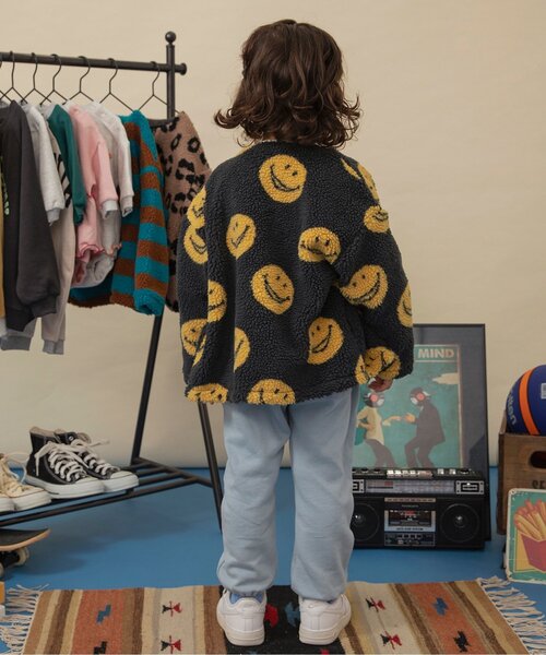 BREEZE（ブリーズ）の「【ジュニア対応】ジャガードボアジャケット（ブルゾン・キッズ・イエロー/オレンジ/ブラック/アイボリー/グリーン/ブラウン・120/130/140/150/80/90/100/110）」の8枚目の写真