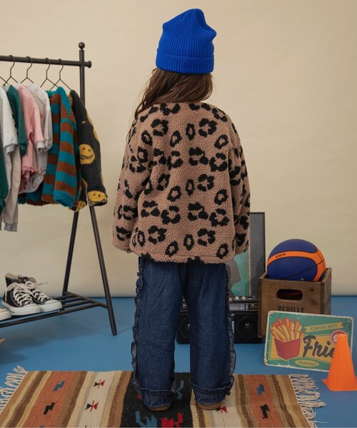 BREEZE（ブリーズ）の「【ジュニア対応】ジャガードボアジャケット（ブルゾン・キッズ・イエロー/オレンジ/ブラック/アイボリー/グリーン/ブラウン・120/130/140/150/80/90/100/110）」の10枚目の写真