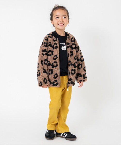 BREEZE（ブリーズ）の「【ジュニア対応】ジャガードボアジャケット（ブルゾン・キッズ・イエロー/オレンジ/ブラック/アイボリー/グリーン/ブラウン・120/130/140/150/80/90/100/110）」の11枚目の写真