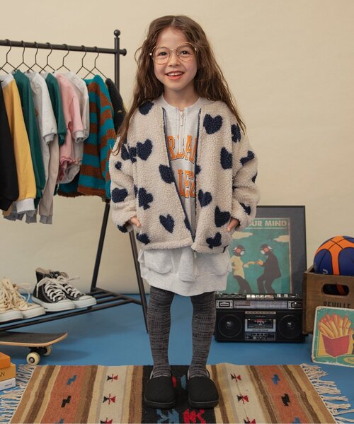 BREEZE（ブリーズ）の「【ジュニア対応】ジャガードボアジャケット（ブルゾン・キッズ・イエロー/オレンジ/ブラック/アイボリー/グリーン/ブラウン・120/130/140/150/80/90/100/110）」の12枚目の写真