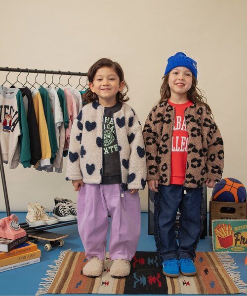 BREEZE（ブリーズ）の「【ジュニア対応】ジャガードボアジャケット（ブルゾン・キッズ・イエロー/オレンジ/ブラック/アイボリー/グリーン/ブラウン・120/130/140/150/80/90/100/110）」の15枚目の写真