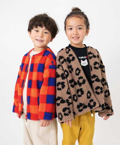 BREEZE（ブリーズ）の「【ジュニア対応】ジャガードボアジャケット（ブルゾン・キッズ・イエロー/オレンジ/ブラック/アイボリー/グリーン/ブラウン・120/130/140/150/80/90/100/110）」の19枚目の写真