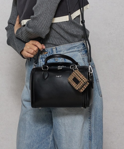 Ungrid(アングリッド)の「【Ungrid/アングリッド】ケースチャーム付 チェックコンビボストンバッグ(ボストンバッグ・レディース・ブラック系その他/ブラック/キャメル/ダークブラウン/ブラウン系その他・FREE)」の10枚目の写真