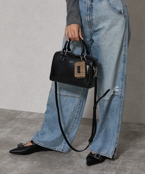 Ungrid(アングリッド)の「【Ungrid/アングリッド】ケースチャーム付 チェックコンビボストンバッグ(ボストンバッグ・レディース・ブラック系その他/ブラック/キャメル/ダークブラウン/ブラウン系その他・FREE)」の9枚目の写真