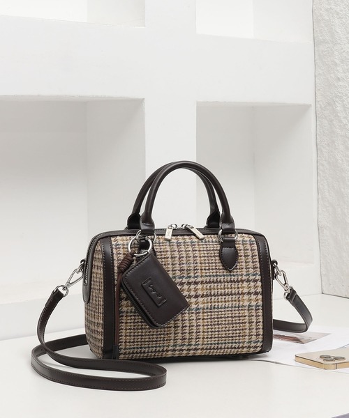 Ungrid(アングリッド)の「【Ungrid/アングリッド】ケースチャーム付 チェックコンビボストンバッグ(ボストンバッグ・レディース・ブラック系その他/ブラック/キャメル/ダークブラウン/ブラウン系その他・FREE)」の21枚目の写真