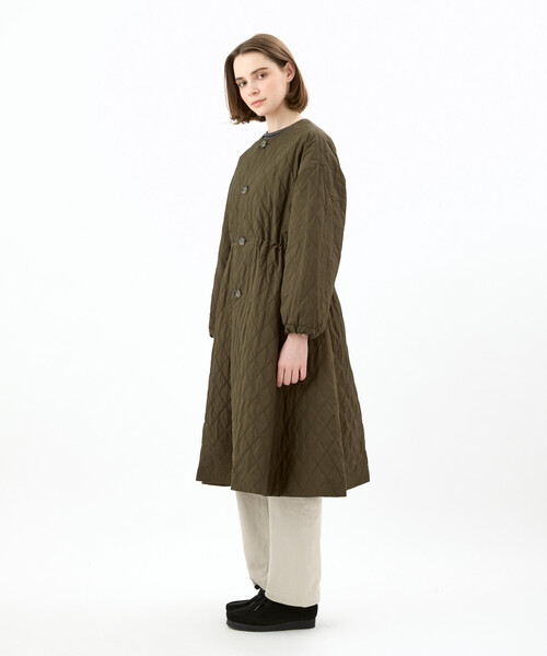 ORCIVAL | キルティング ロングコート WOMEN（ノーカラーコート