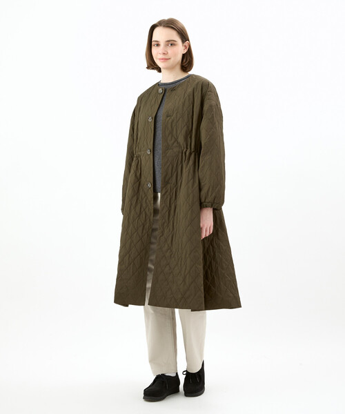 ORCIVAL | キルティング ロングコート WOMEN（ノーカラーコート