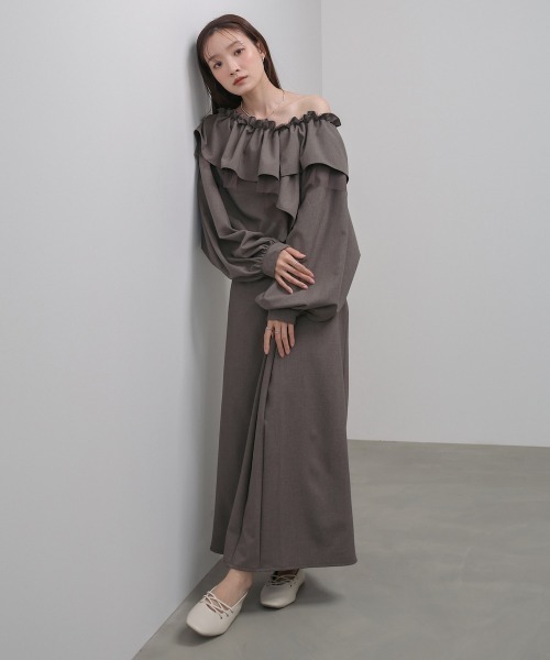 Bab（バブ）の「【S・Mサイズ展開】フロントタックＩラインスカート　セットアップ対応（スカート・レディース・チャコールグレー/A/モカ・S/M）」の5枚目の写真