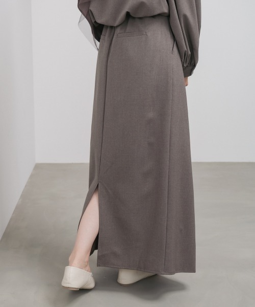 Bab（バブ）の「【S・Mサイズ展開】フロントタックＩラインスカート　セットアップ対応（スカート・レディース・チャコールグレー/A/モカ・S/M）」の10枚目の写真