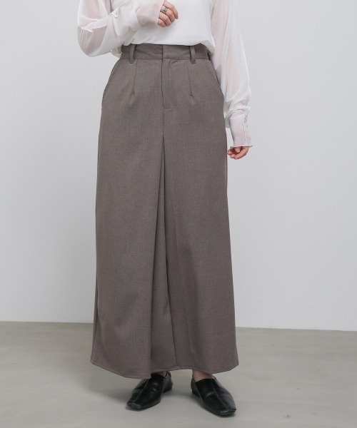Bab（バブ）の「【S・Mサイズ展開】フロントタックＩラインスカート　セットアップ対応（スカート・レディース・チャコールグレー/A/モカ・S/M）」の13枚目の写真