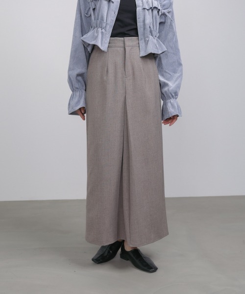 Bab（バブ）の「【S・Mサイズ展開】フロントタックＩラインスカート　セットアップ対応（スカート・レディース・チャコールグレー/A/モカ・S/M）」の18枚目の写真