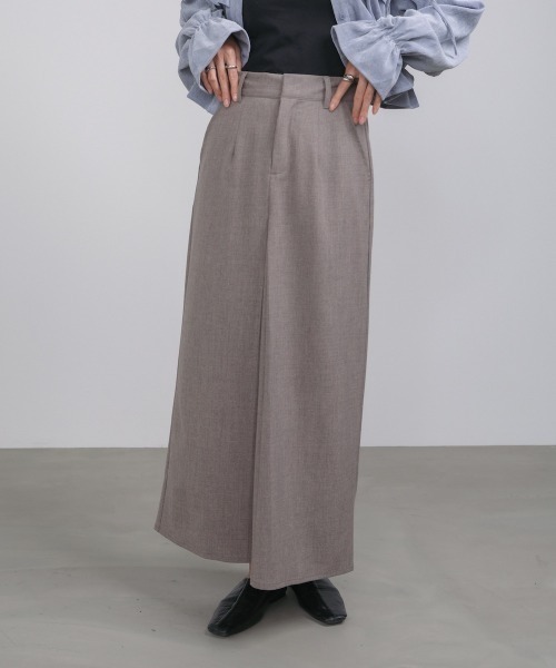 Bab（バブ）の「【S・Mサイズ展開】フロントタックＩラインスカート　セットアップ対応（スカート・レディース・チャコールグレー/A/モカ・S/M）」の22枚目の写真