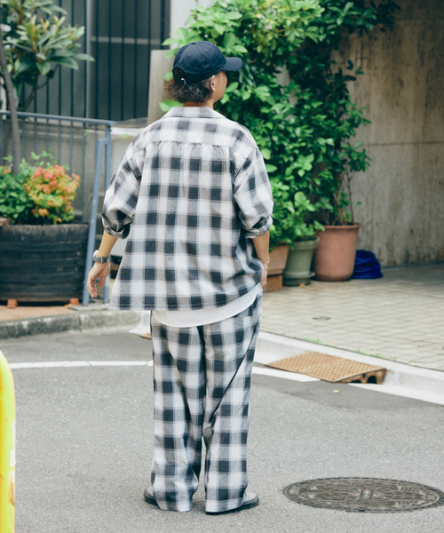 FIVE BROTHER（ファイブブラザー）の「FIVE BROTHER /ファイブブラザー 別注 オンブレ チェック イージーパンツ（その他パンツ・メンズ・ブラック/ブラウン/ネイビー・MEDIUM/LARGE）」の10枚目の写真