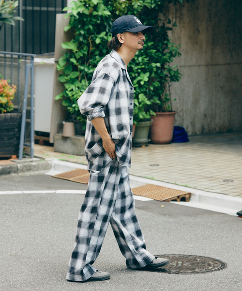 FIVE BROTHER（ファイブブラザー）の「FIVE BROTHER /ファイブブラザー 別注 オンブレ チェック イージーパンツ（その他パンツ・メンズ・ブラック/ブラウン/ネイビー・MEDIUM/LARGE）」の11枚目の写真