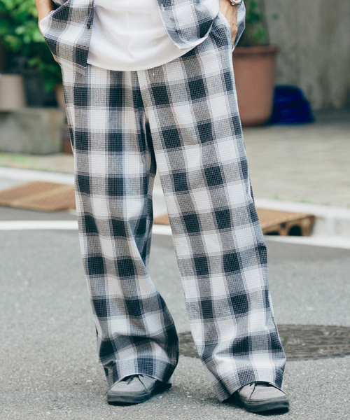FIVE BROTHER（ファイブブラザー）の「FIVE BROTHER /ファイブブラザー 別注 オンブレ チェック イージーパンツ（その他パンツ・メンズ・ブラック/ブラウン/ネイビー・MEDIUM/LARGE）」の12枚目の写真