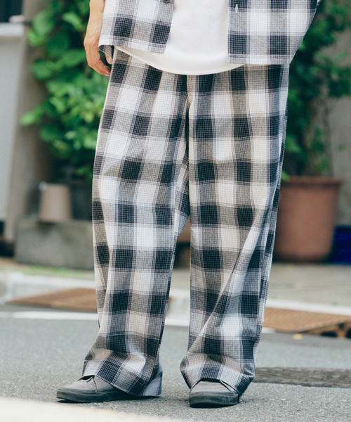 FIVE BROTHER（ファイブブラザー）の「FIVE BROTHER /ファイブブラザー 別注 オンブレ チェック イージーパンツ（その他パンツ・メンズ・ブラック/ブラウン/ネイビー・MEDIUM/LARGE）」の14枚目の写真
