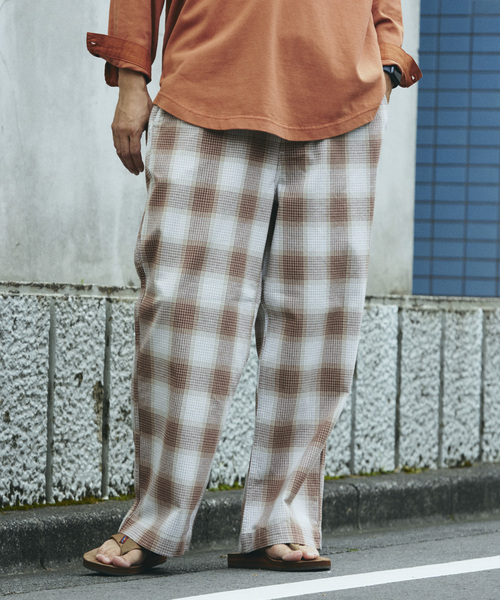 FIVE BROTHER（ファイブブラザー）の「FIVE BROTHER /ファイブブラザー 別注 オンブレ チェック イージーパンツ（その他パンツ・メンズ・ブラック/ブラウン/ネイビー・MEDIUM/LARGE）」の20枚目の写真