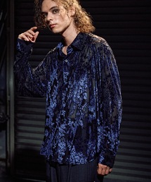 Casper John(LXp[W)Various loose shirts - Flocked sheer - / oAX[YVc - tbL[VA[ -(Vc/uEX)