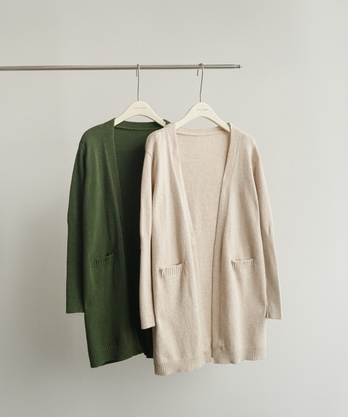 maison de LATIR(メゾンドラティール)の「シンプルで使いやすいデザインのロングカーディガン(カーディガン/ボレロ・レディース・カーキ/ダークブラウン/ベージュ/ブラウン/ブラック・FREE)」の16枚目の写真