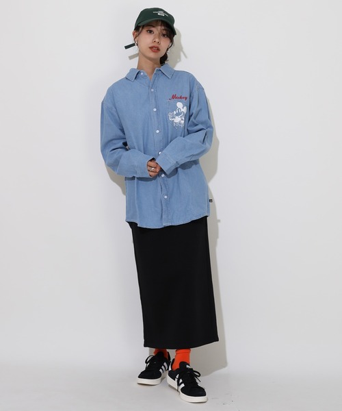 Disney(ディズニー)の「親子お揃い ディズニー 長袖デニムシャツ 0774A(シャツ/ブラウス・レディース・ブラック/ライトインディゴブルー・S/M/L/XL)」の5枚目の写真